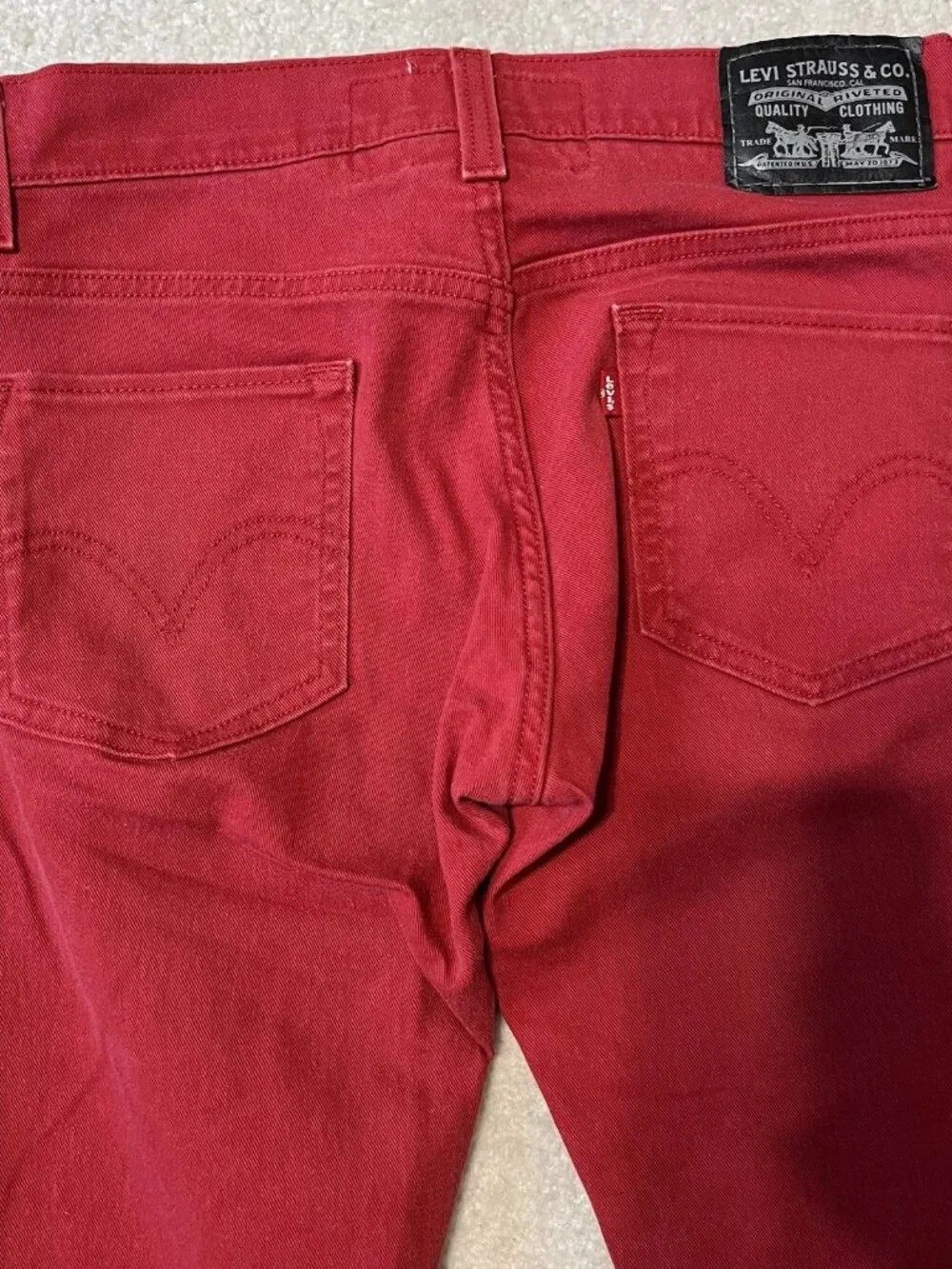 Levi's 511 Red Skinny Jeans Men's 32x32